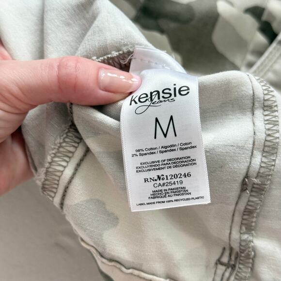 Kensie Jeans Camo Utility Zip Up Jacket Cargo Pockets, Size Medium - Picture 6 of 7